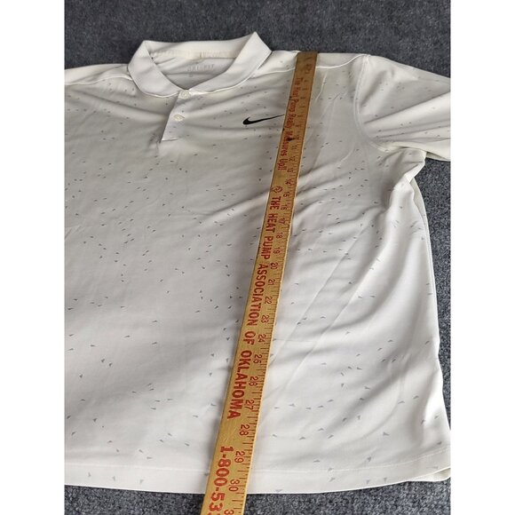 Nike Dri-FIT Victory Printed Polo White CU9841-100 Men's Sz XL Golf Sportswear - Picture 3 of 9